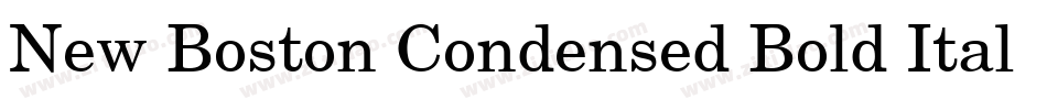 New Boston Condensed Bold Italic字体转换